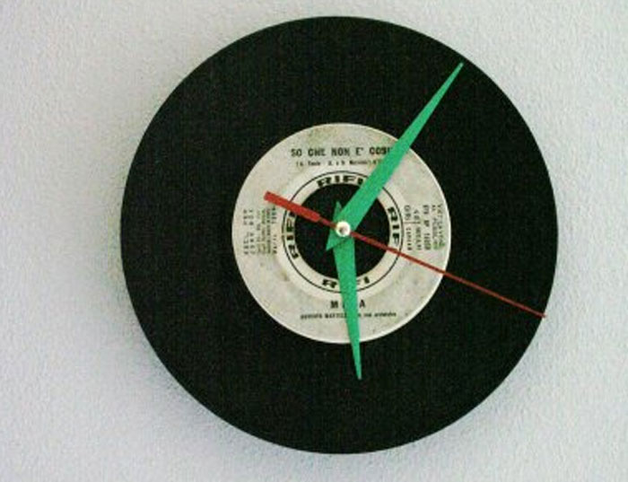 "Manuclock" orologio con vinile 45