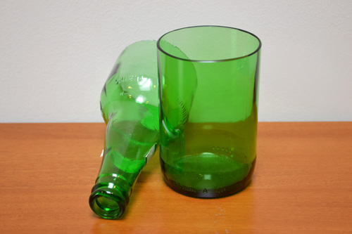 bicchiere ricavato da bottiglia