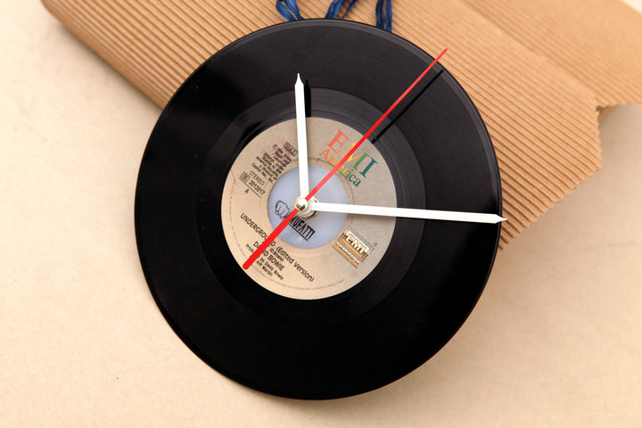 "Manuclock" orologio con vinile 45