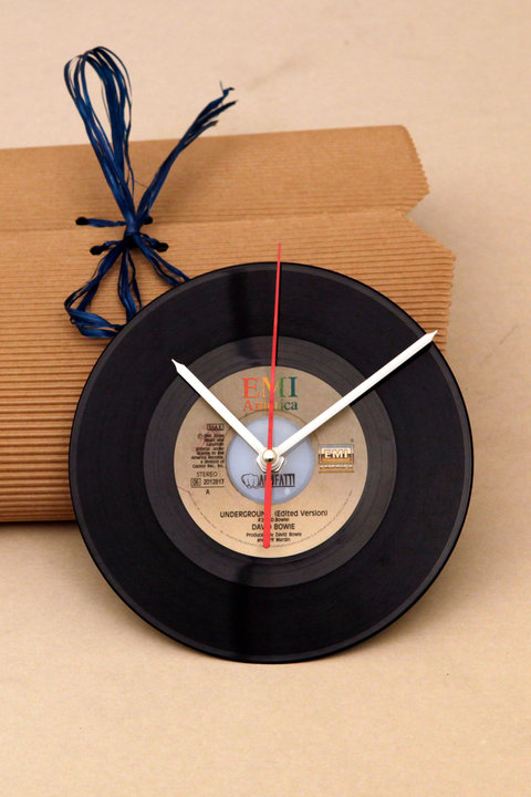 "Manuclock" orologio con vinile 45